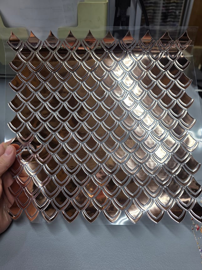 UVDTF Rose Gold Metallic Dragon Scales 11"x11"