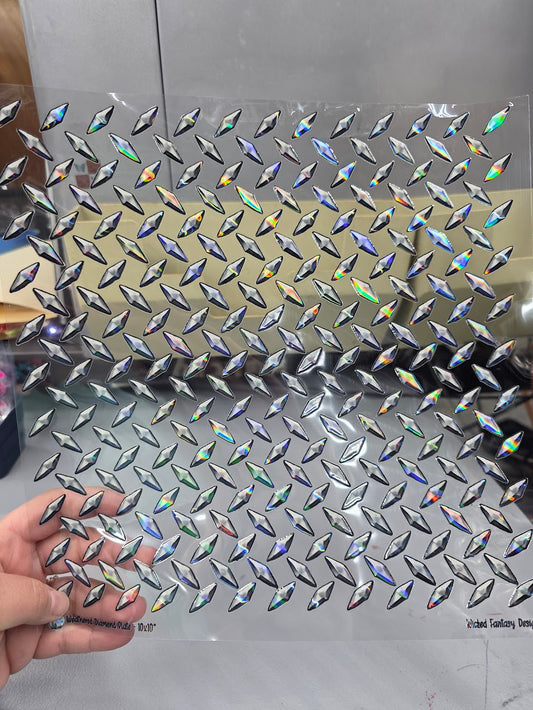 UVDTF Laser Holographic Illustrated Diamond Plate 11"x11"
