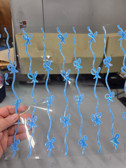 UVDTF Laser Holographic Ribbons and Bows 11"x11"