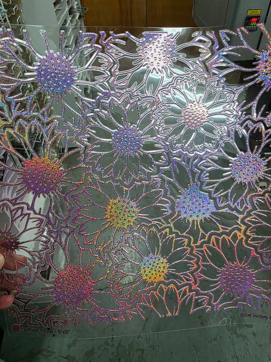 UVDTF Prism Rose Holographic Sunflowers 11"x11"