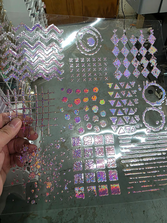 UVDTF Prism Rose Holographic Grunge Textures 11"x11"