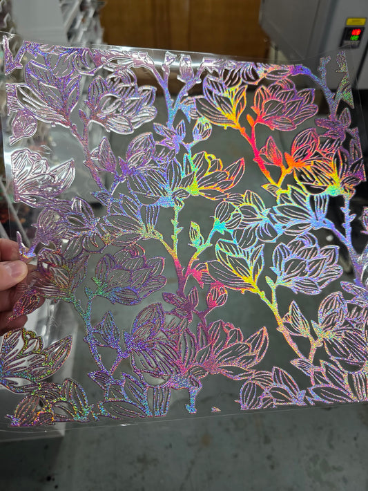 UVDTF Prism Rose Holographic Magnolias 11"x11"