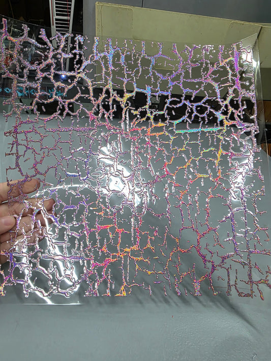 UVDTF Prism Rose Holographic Crackle 11"x11"