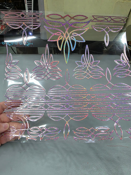 UVDTF Prism Rose Holographic Boot Stitch 11"x11"