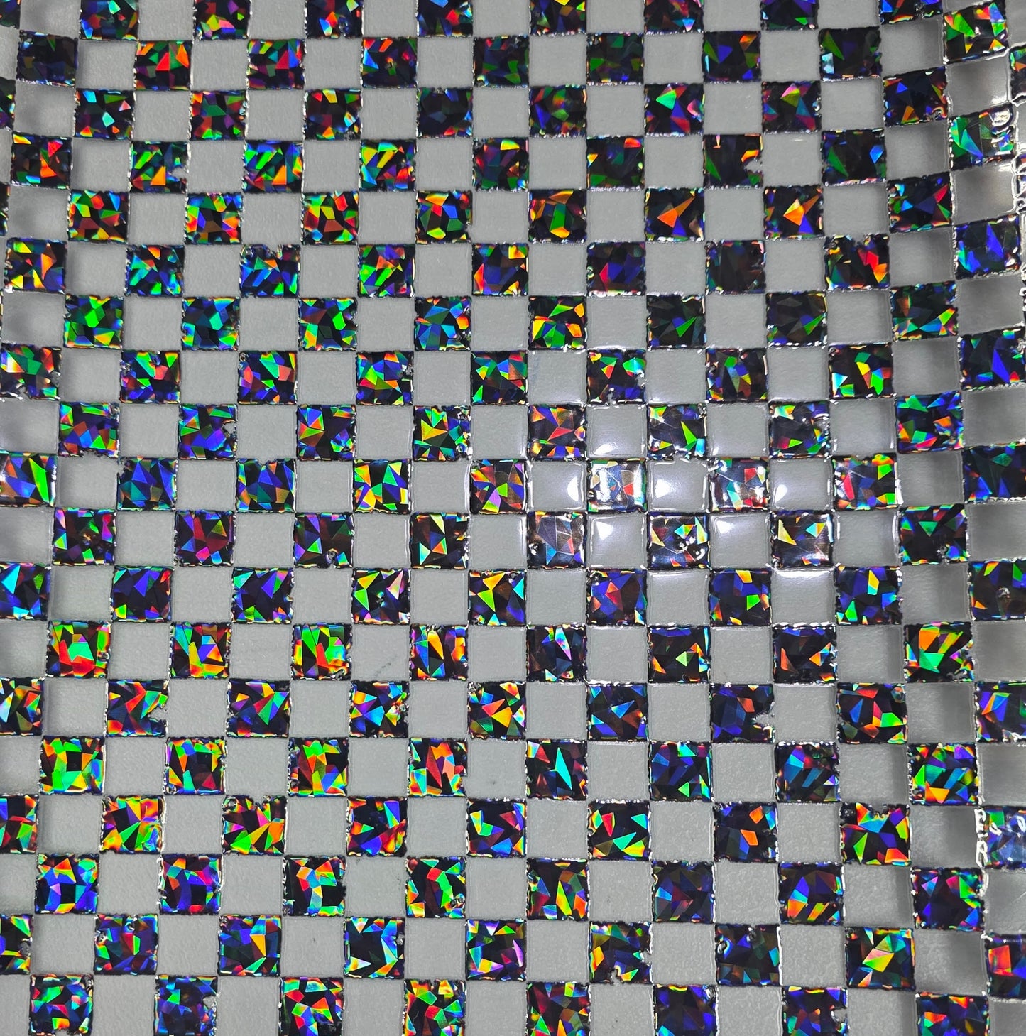 UVDTF Shattered Holographic Grunge Small Checkered 11"x11"