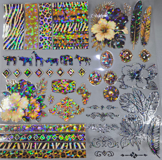 UVDTF Shattered Holographic Safari Luxe 11"x11"
