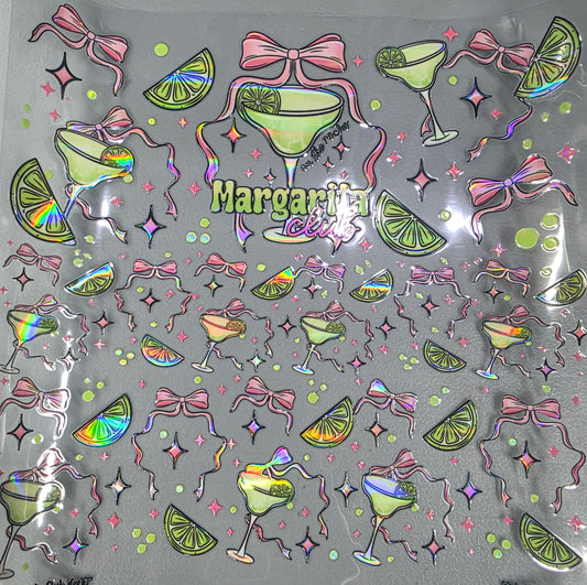 UVDTF Laser Holographic Margarita Club 11"x11"