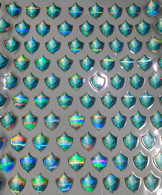 UVDTF Laser Holographic Turquoise Dragon Scales 11"x11"