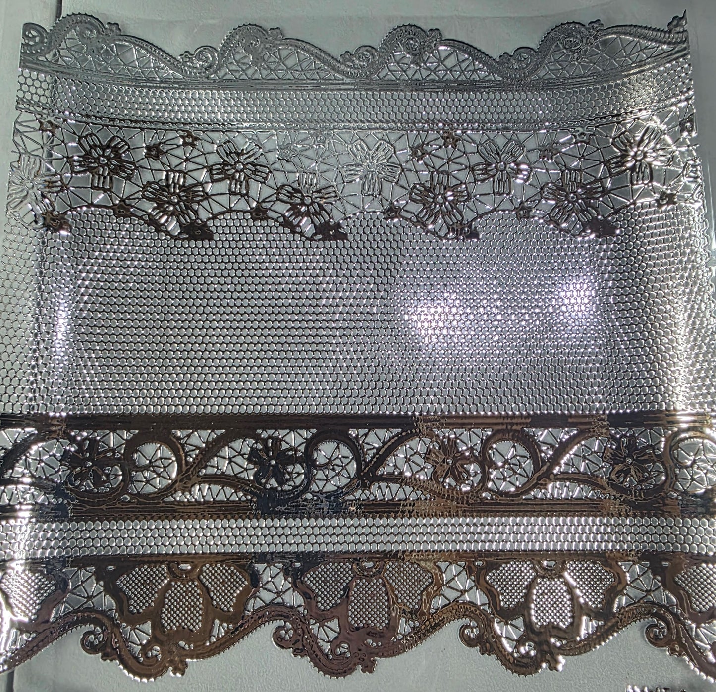 UVDTF Silver Metallic Lace 11"x11"