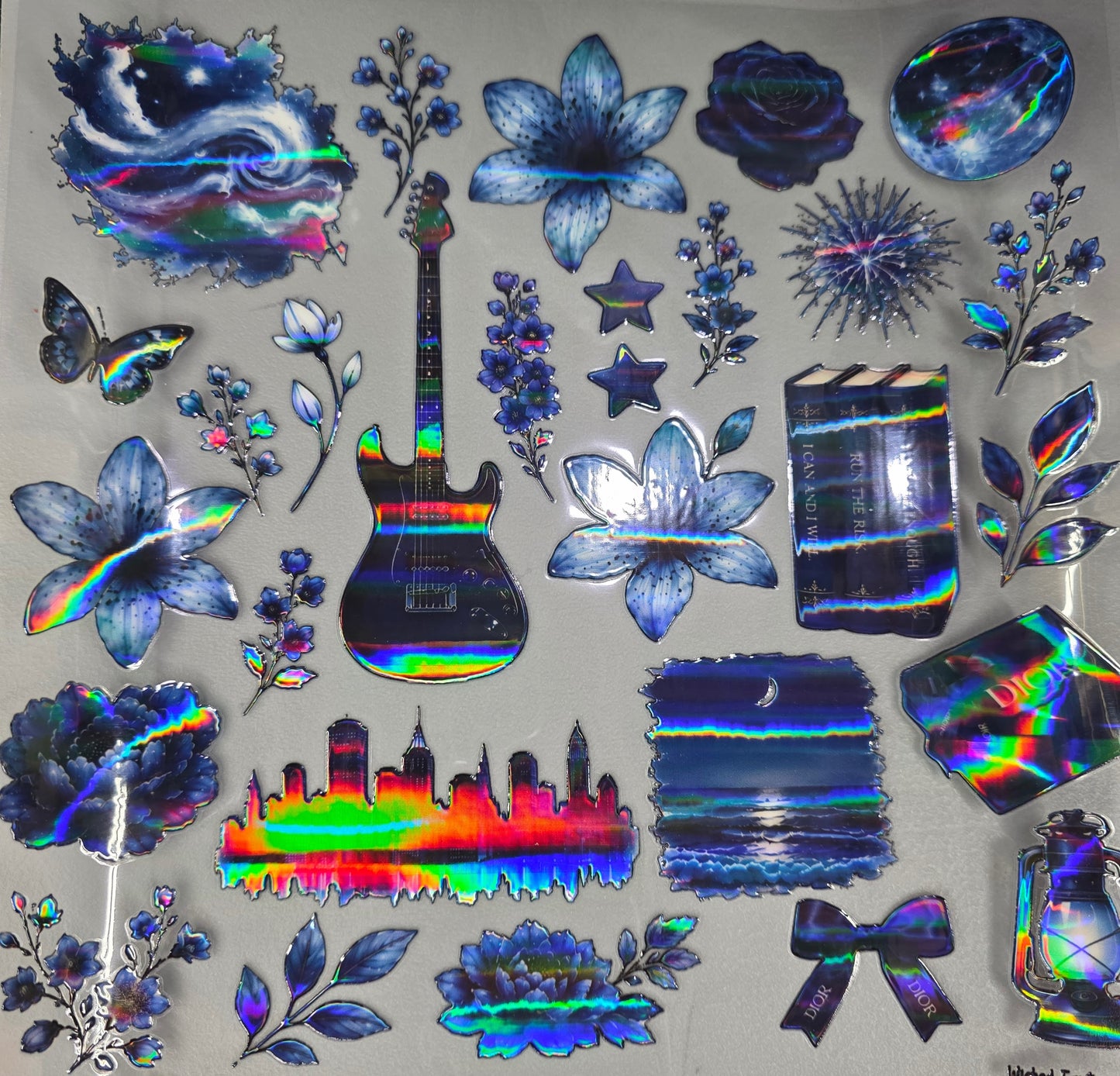 UVDTF Laser Holographic Dreamy City Lights 11"x11"