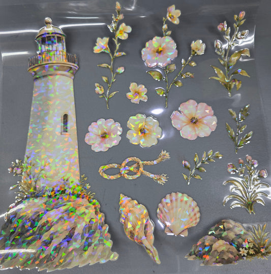 UVDTF Shattered Holographic Large Lighthouse 11"x11"