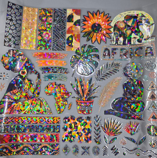 UVDTF Shattered Holographic Africa 11"x11"