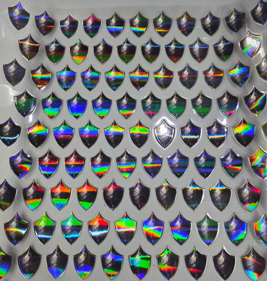 UVDTF Laser Holographic Black Dragon Scales 11"x11"