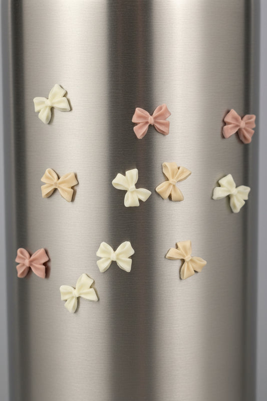 Small Neutral Bows Tumbler Embellishment Nail Charm 10mm