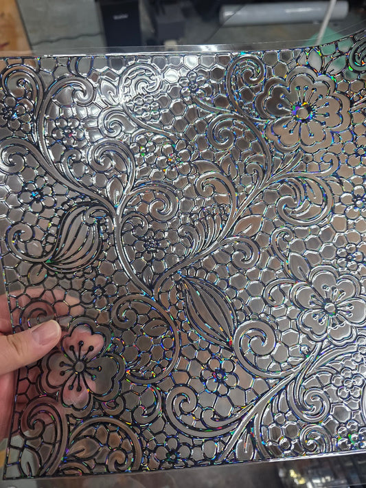 UVDTF Shattered Holographic Black Petal Sonata 11"x11"
