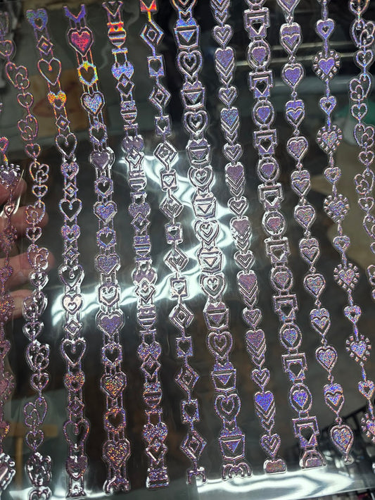 UVDTF Prism Rose Holographic Heart Strings 11"x11"