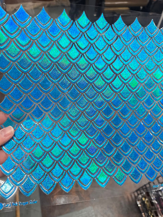 UVDTF Prism Blue Holographic Dragon Scales 11"x11"