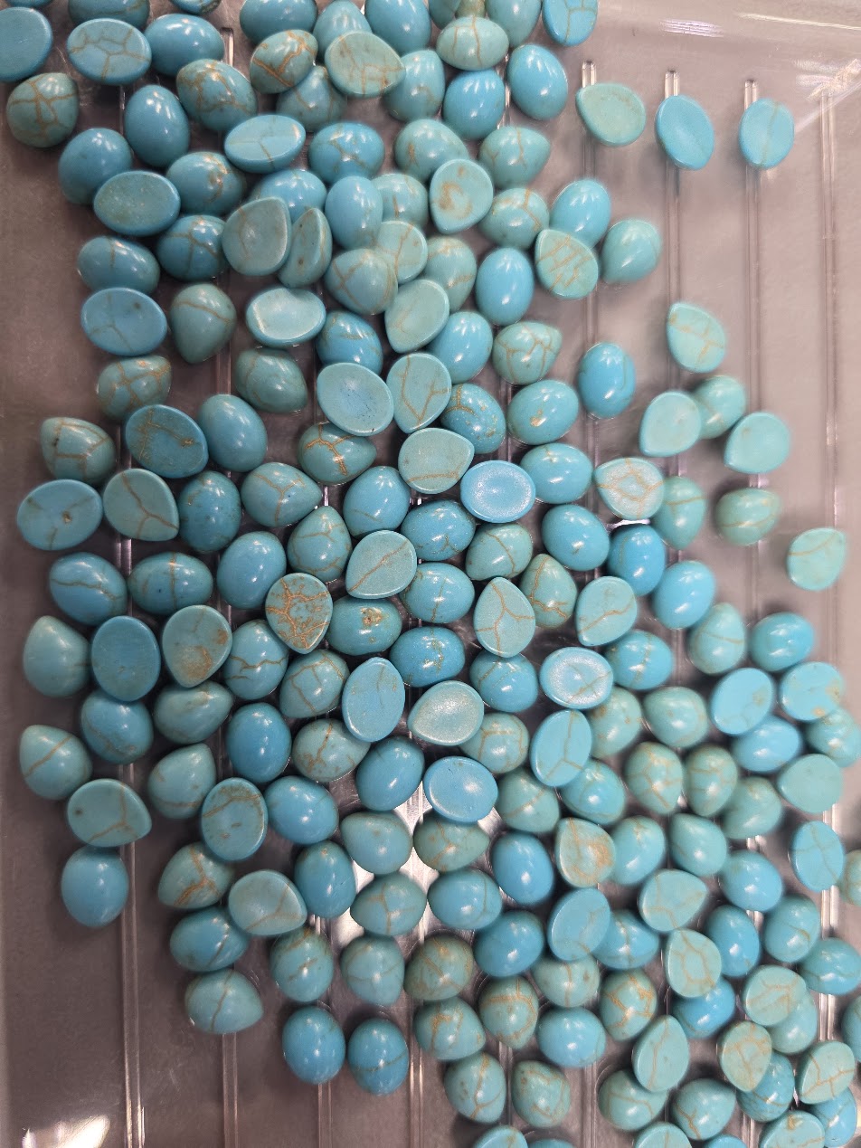 Faux Turquoise Tumbler Embellishment Charm 8mm 1oz bag
