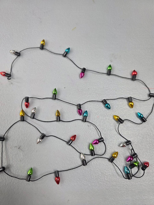 Metallic Christmas Lights Strand Embellishment 1pc