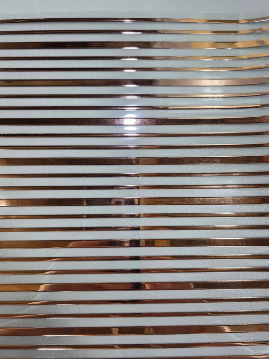 UVDTF Rose Gold Metallic Pin Stripes 11"x11"