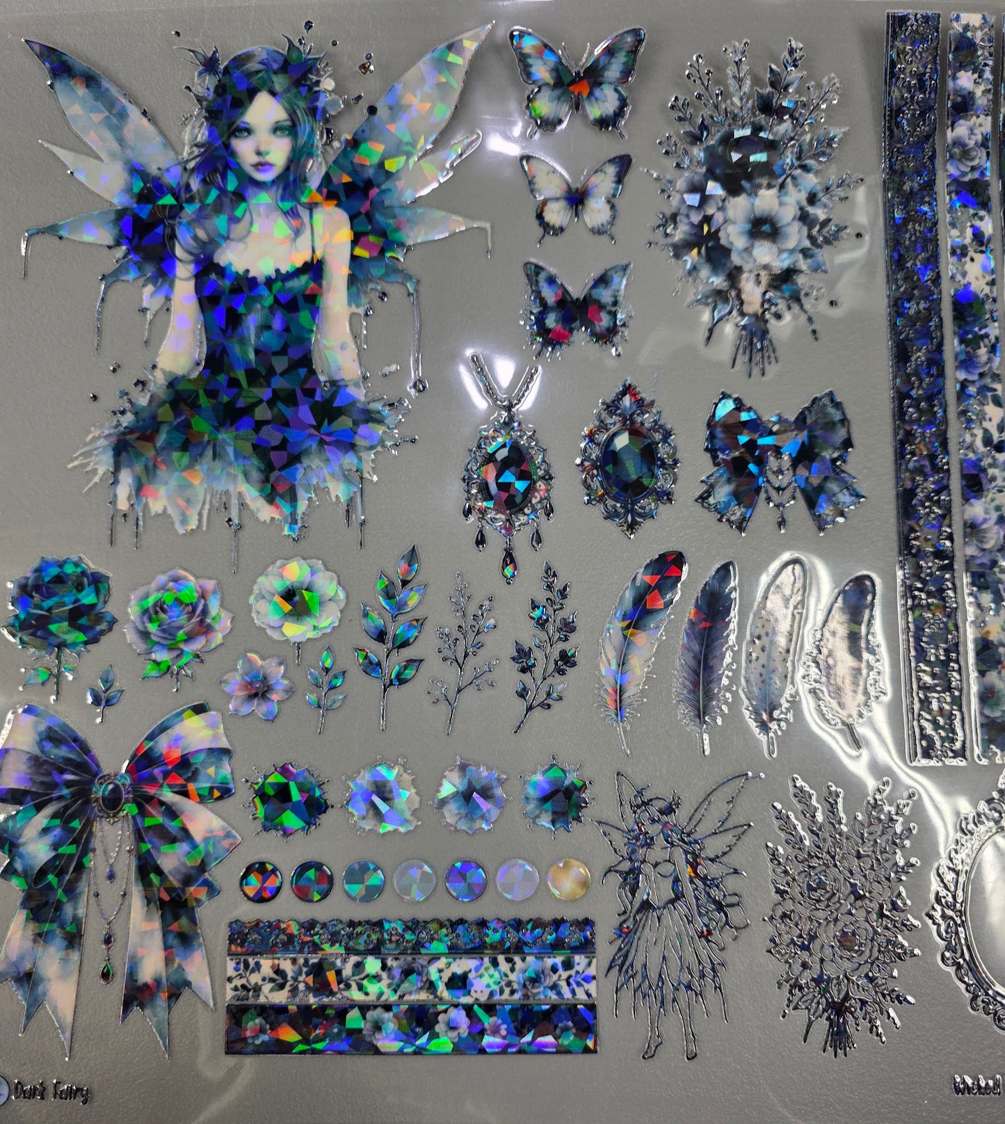 UVDTF Shattered Holographic Dark Fairy 11x11"