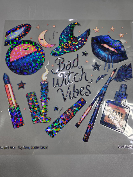 UVDTF Shattered Holographic Bad Witch Vibes 11"x11"