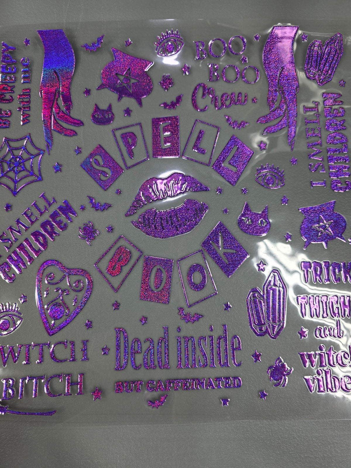 UVDTF Prism Purple Holographic Spell Book 11x11"
