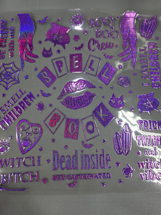 UVDTF Prism Purple Holographic Spell Book 11x11"