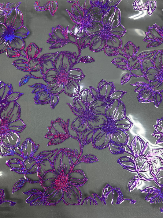 UVDTF Prism Purple Holographic Magnolia Blossoms 11x11"
