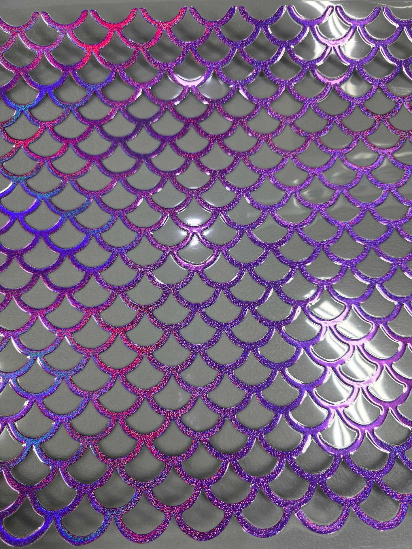 UVDTF Prism Purple Holographic Small Mermaid Scale Outlines 11x11"