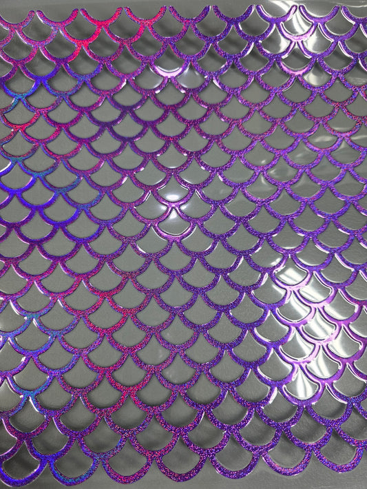 UVDTF Prism Purple Holographic Small Mermaid Scale Outlines 11x11"
