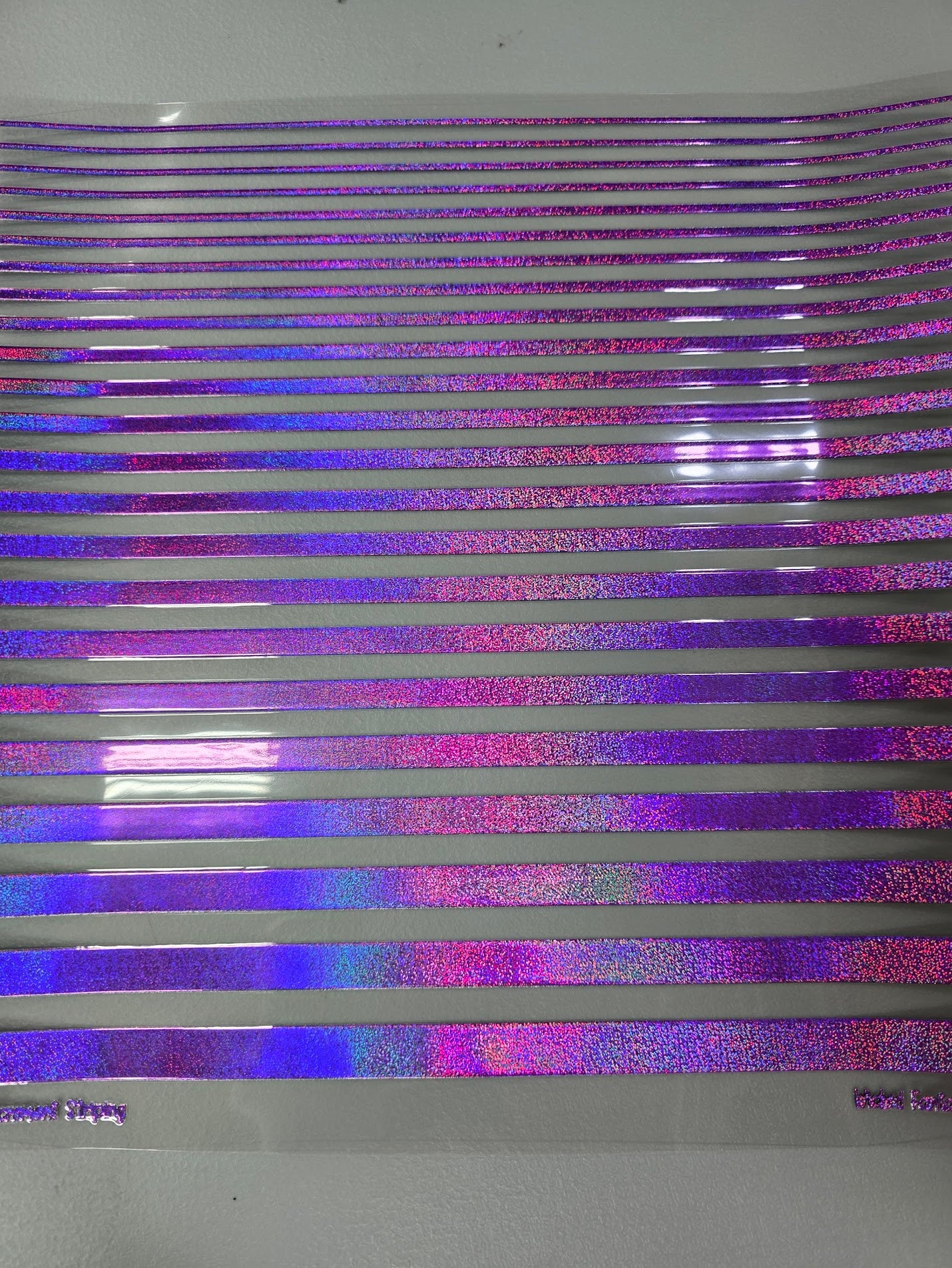 UVDTF Prism Purple Holographic Increment Striping 11"x11"