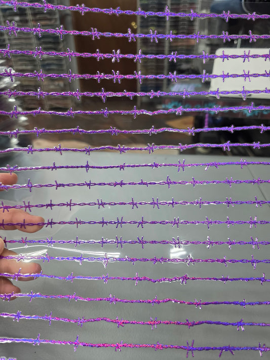 UVDTF Prism Purple Holographic Barb Wire 11x11"
