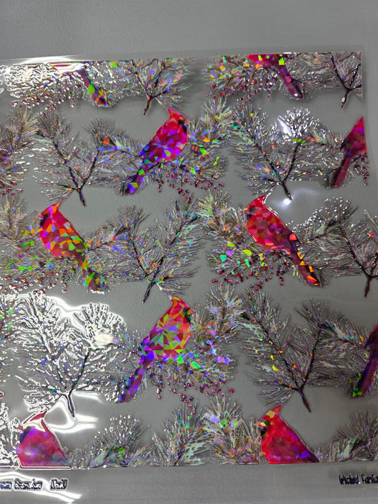 UVDTF Shattered Holographic Cardinal Branches 11"x11"