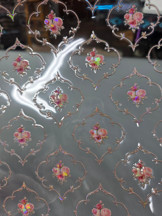 UVDTF Shattered Holographic Regency Damask 11x11"