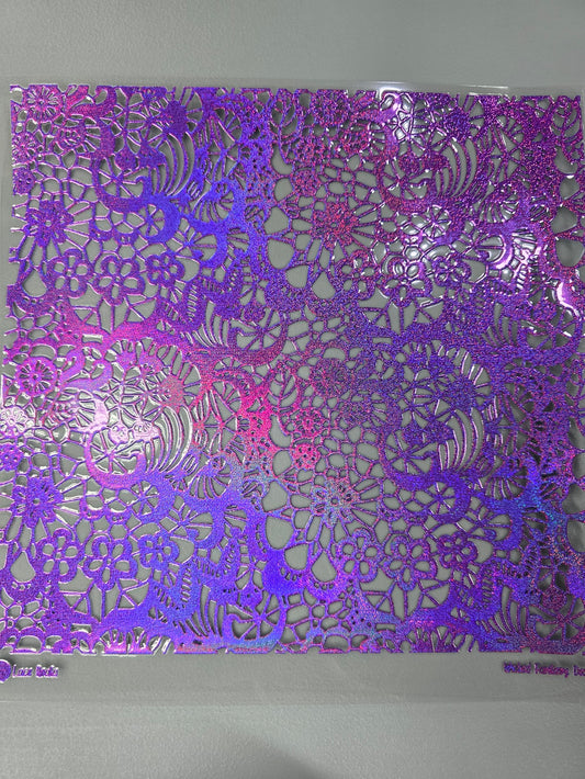 UVDTF Prism Purple Holographic Lace Reata 11"x11"