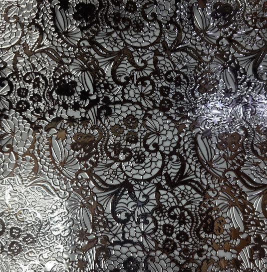 UVDTF Silver Metallic Lace Reata 11"x11"