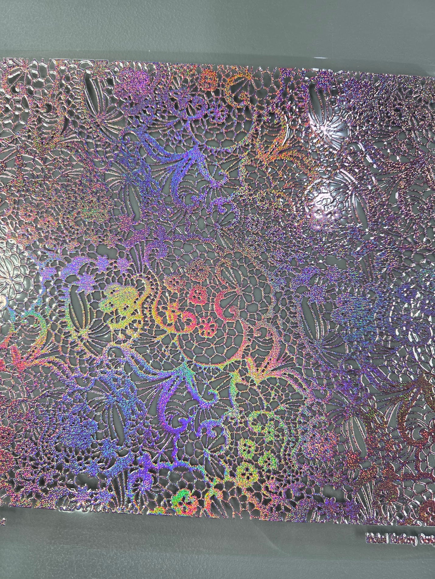 UVDTF Prism Rose Holographic Lace Samba 11"x11"