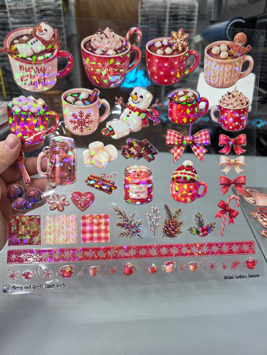 UVDTF Shattered Holographic Merry and Bright Sweet Treats 11"x11"