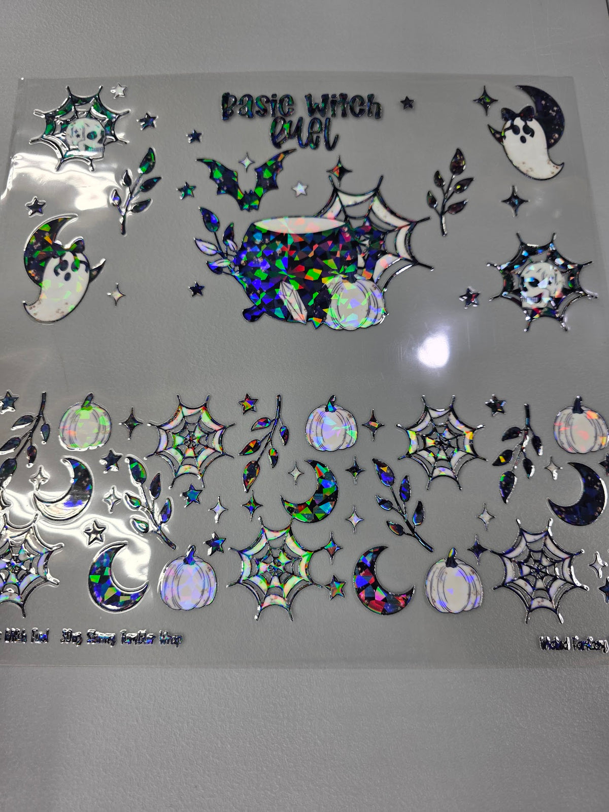 UVDTF Shattered Holographic Basic Witch Fuel 11"x11"