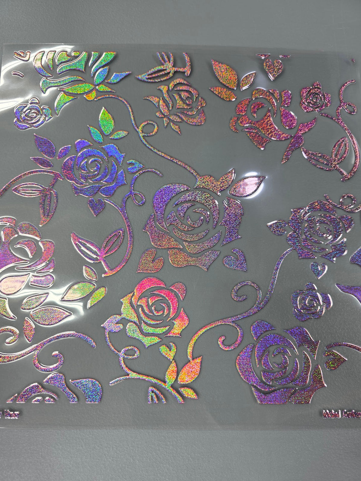 UVDTF Prism Rose Holographic Rose Vines 11"x11"