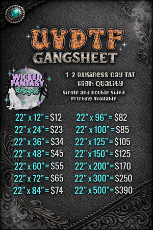 UVDTF Custom Printing  - Gang Sheet - Use Our Gang Sheet Builder