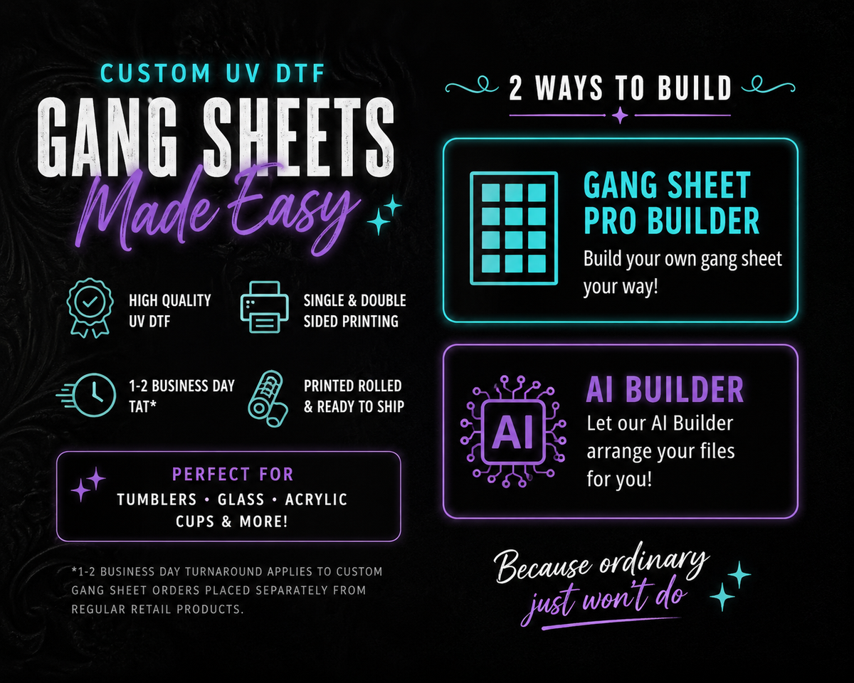 Custom UV DTF Gang Sheets