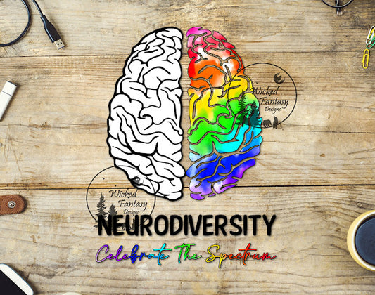 UVDTF Neurodiversity Celebrate the spectrum Rainbow Brain 1pc