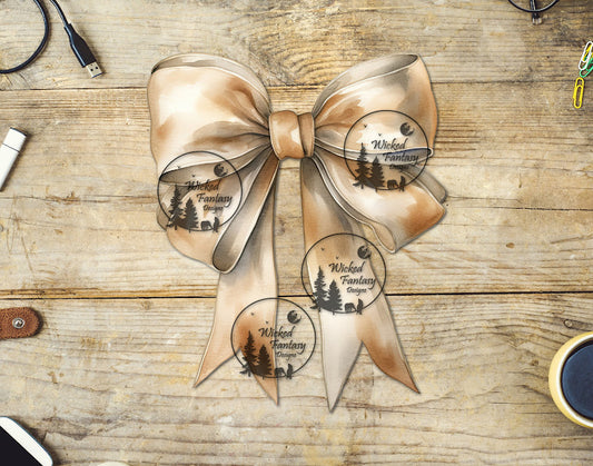 UVDTF Golden Latte Bow