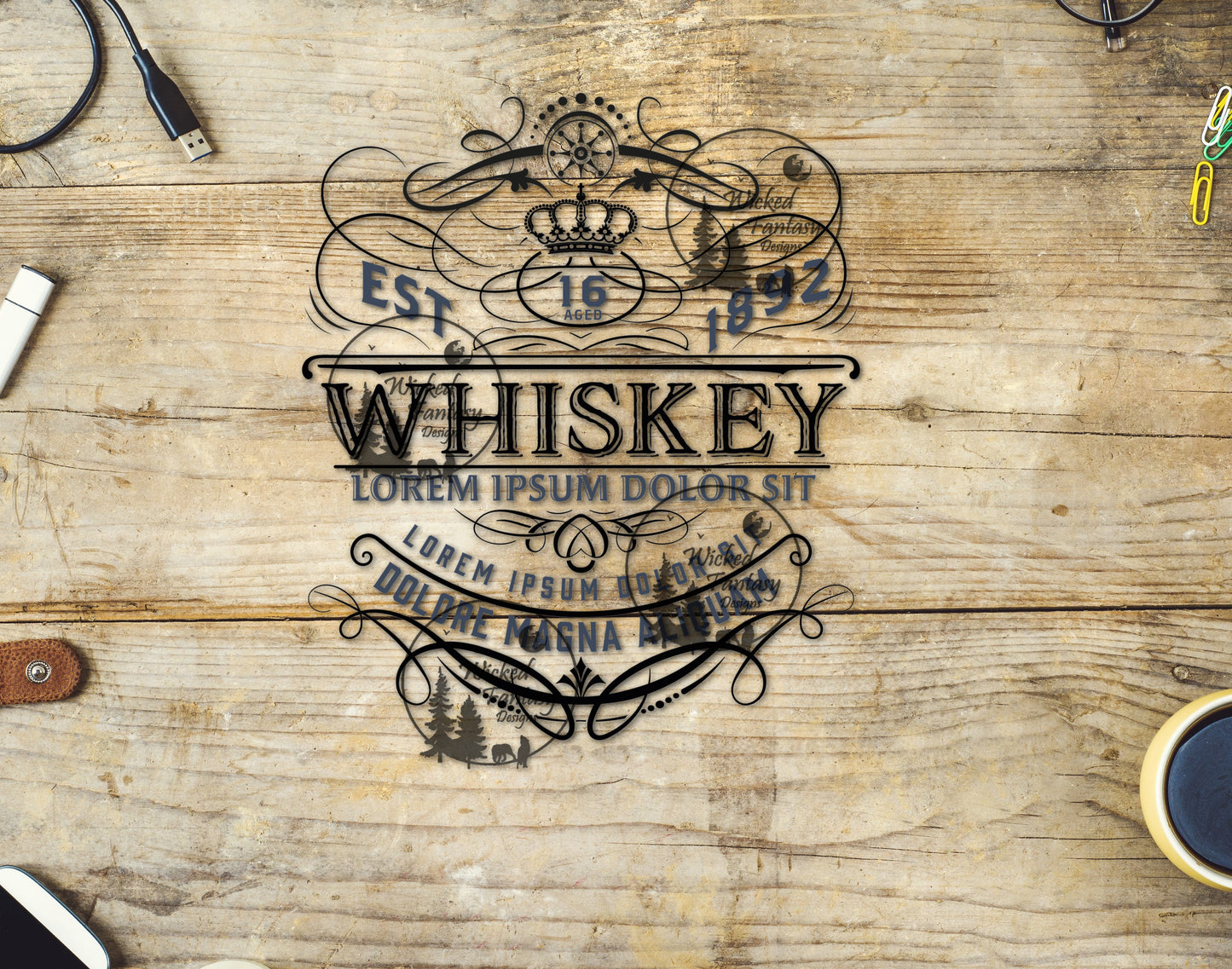 UVDTF Whiskey Label