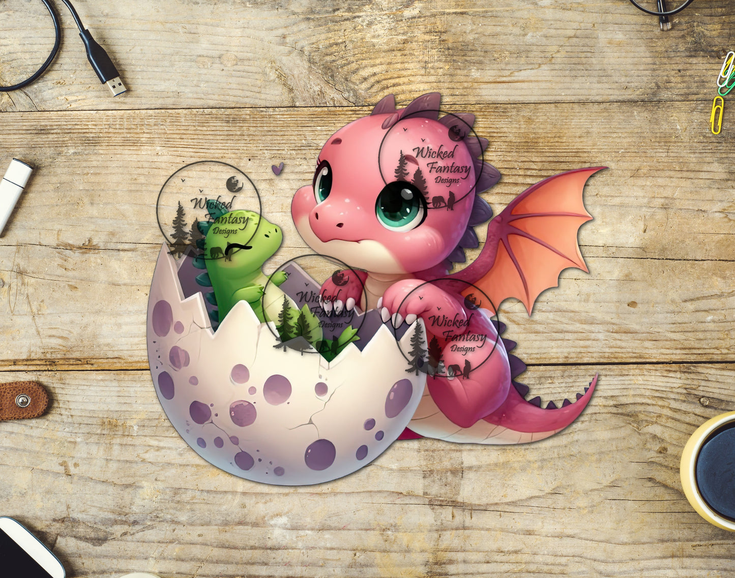 UVDTF Baby Pink Dragon and Egg