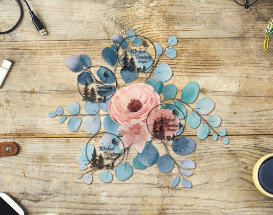 UVDTF Light Coral Watercolor Flower Arrangement