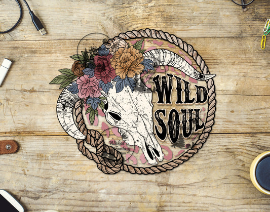 UVDTF Wild Soul Boho Cow Skull with Rope