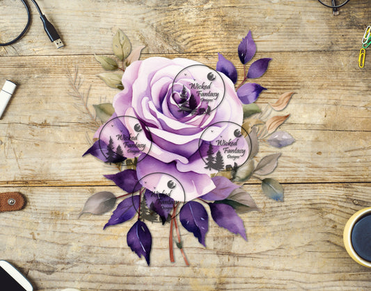 UVDTF Lavender and Light Purple Rose